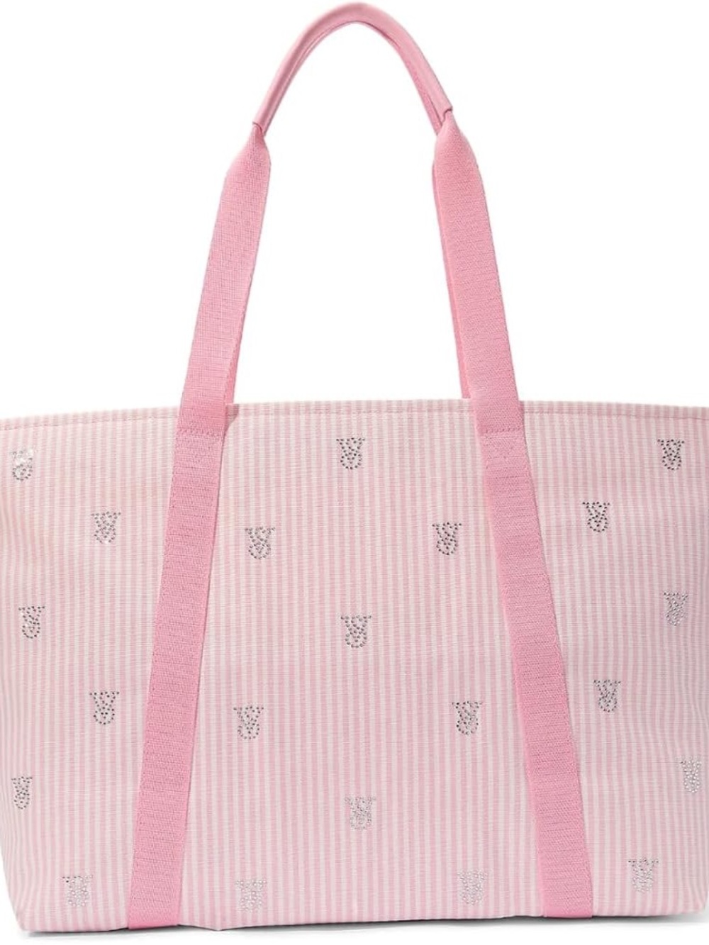 Victoria's Secret Pink Embroidered Stripe Tote